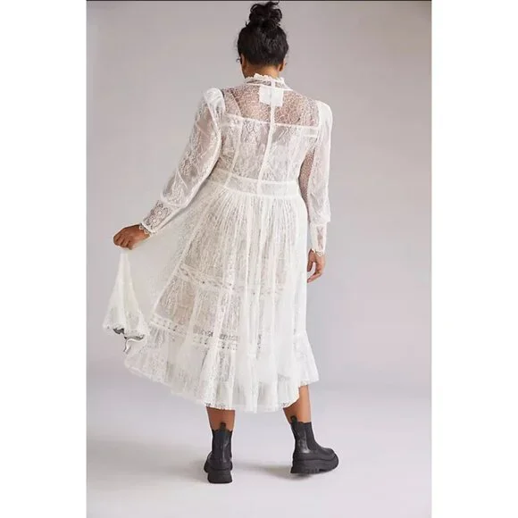 Byron Lars Lacy Midi Dress - Picture 3 of 7